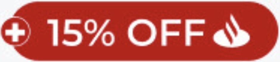 15% OFF SANTANDER TODAS