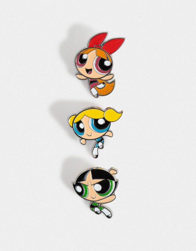 Pin Set De Pines "chicas Superpoderosas" - Combinacion Multicolor