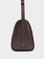 Bolso Bandolera Con Detalles De Piel marron