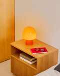 Lámpara de mesa Reig de cristal naranja