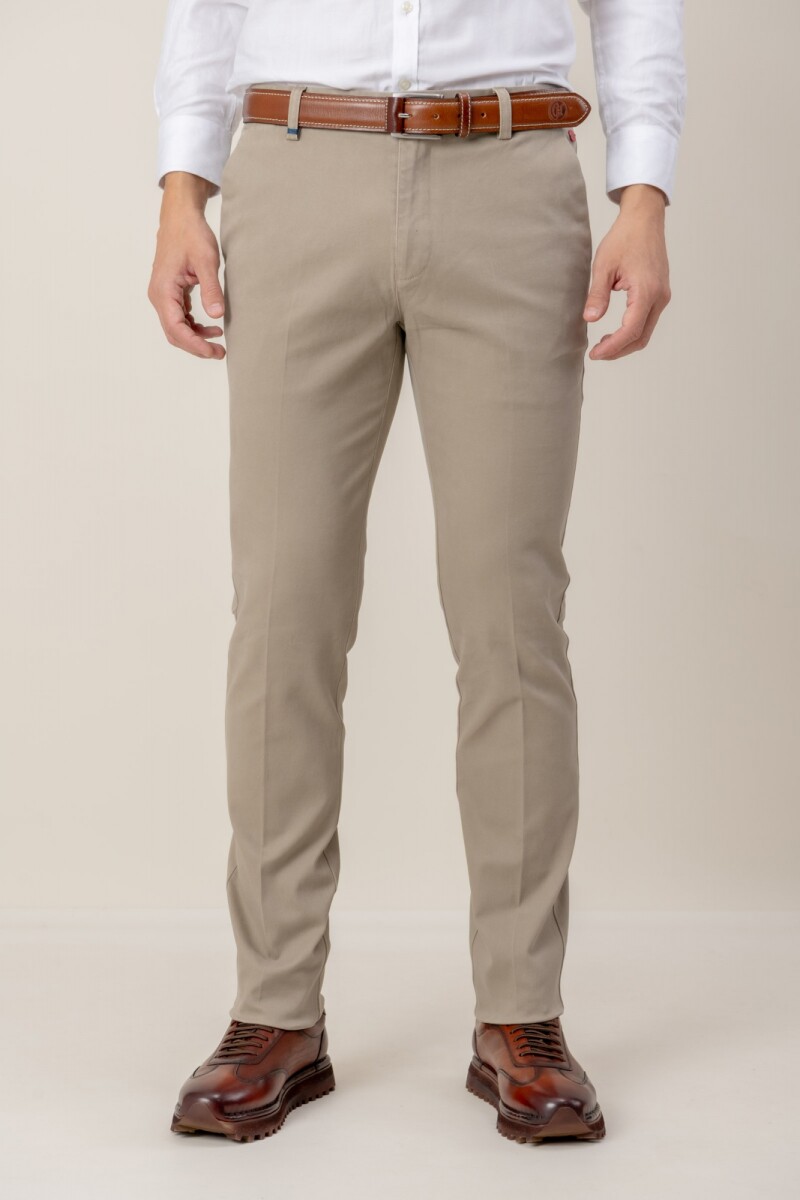 Pantalón Cotton Twill - Beige 