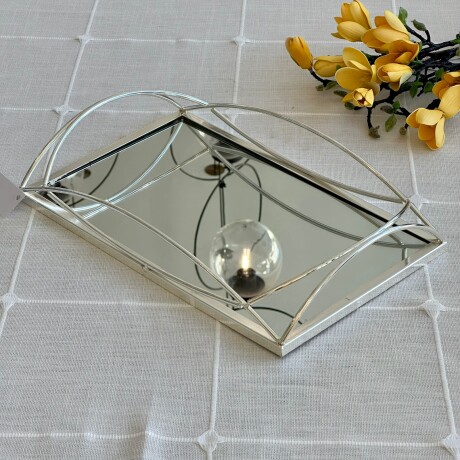 Bandeja Metálica Rectangular Espejada 37cm x 23cm Bandeja Metálica Rectangular Espejada 37cm x 23cm