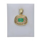 Colgante oro 18k brillantes y esmeralda Colgante oro 18k brillantes y esmeralda
