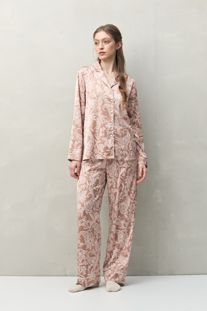 CAMISA GINGER PRINTED Tostado