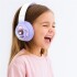 Auriculares Vincha Bluetooth Inalambricos Luces Microfono Variante Diseño Oso Violeta