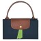 Longchamp -Cartera Longchamp plegable de nylon con cierre y asa corta, Le pliage S Azul