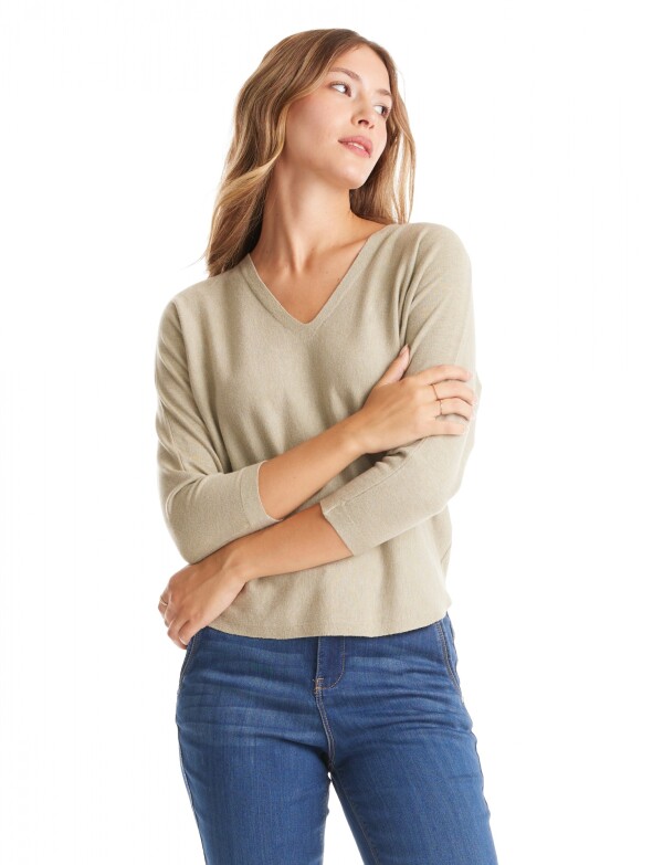 Buzo Dolman Escote V VERDE CLARO