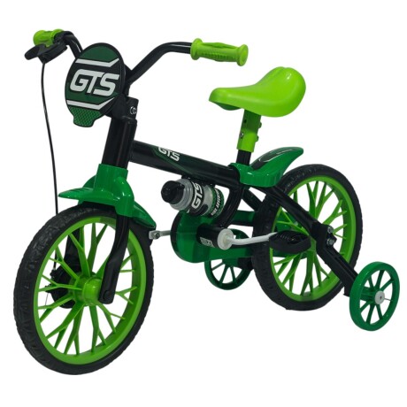 Bicicleta De Paseo Gts ARO12-GTS Rodado 12 Con Botella Ub VERDE
