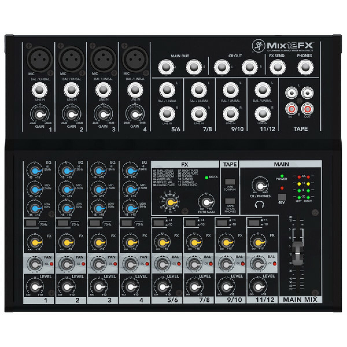 Consola 12 canales,MIXER Compacto Mix12FX (EU) 
