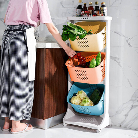 Organizador Estante Móvil Carrito Cocina Juguetes Multicolor