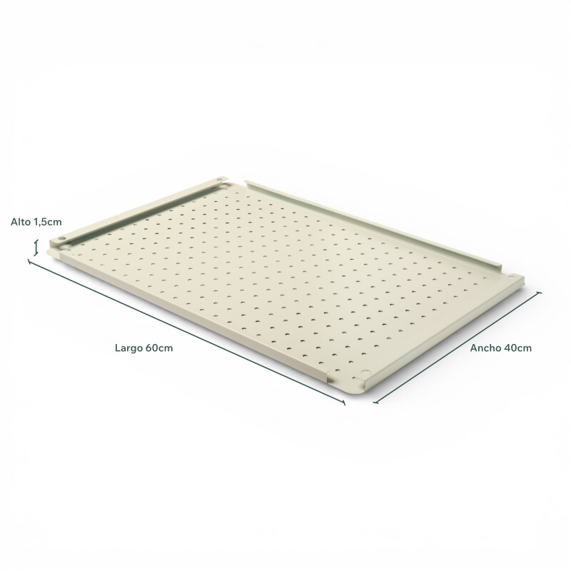 Panel perforado pegboard metálico organizador de pared 60x40 cm – Multiuso para el hogar Blanco