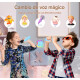 Parlante A Batería Bluetooth Con Luces Led De Colores Celeste