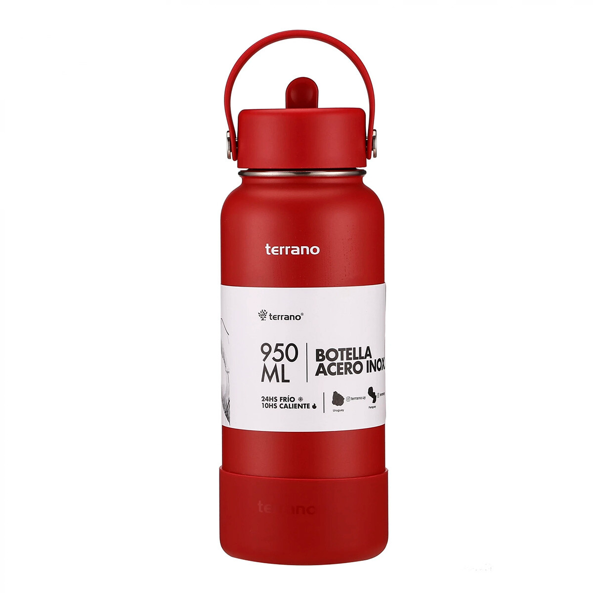 Botella Térmica Terrano 950ML con Pico - ROJO 