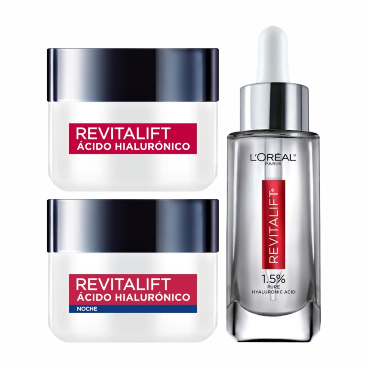 Pack L'Oreal Revitalift Crema día FPS 20 + Noche + Sérum 