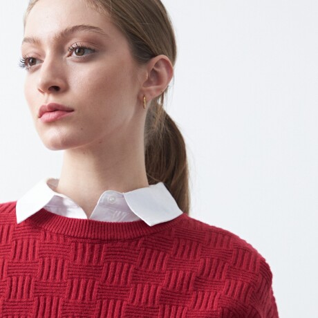 SWEATER CHESS Rojo Oscuro