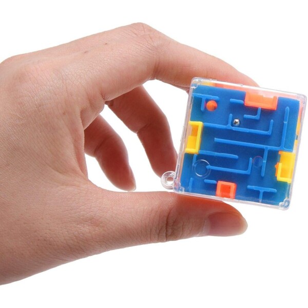 Cubo Magico Laberinto 3D Antiestres Ansiedad Ingenio Puzzle Color Variante Azul