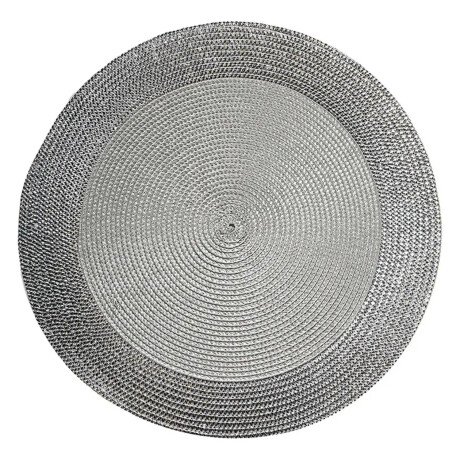 Mantel Individual Diseño Glow Redondo en PP Ø38Cm Paramount Plateado
