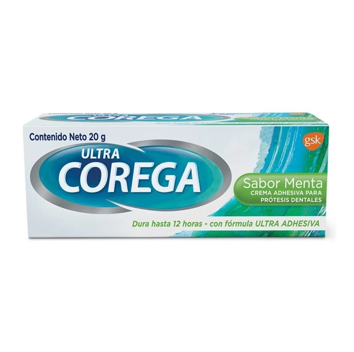 Crema adhesiva para prótesis dental Corega - 20 g Sabor Menta 