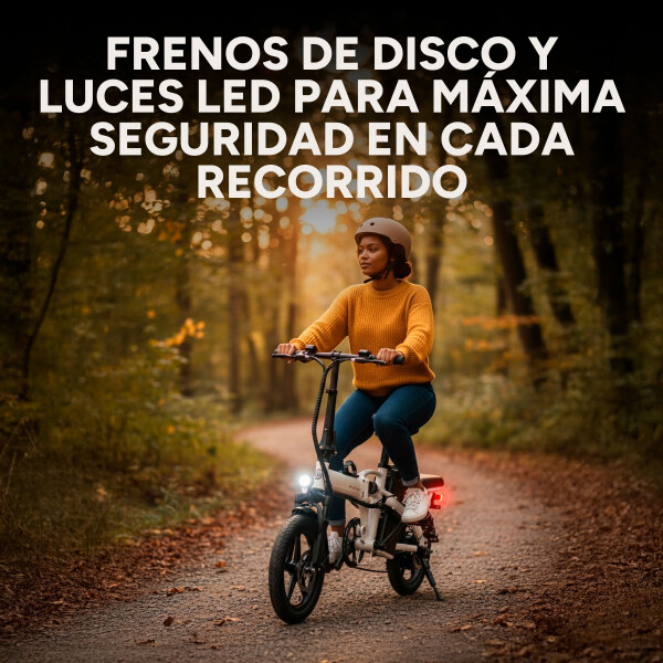 Bicicleta electrica GoGreen Peter Pan Plegable 250w 7.8Ah Color Blanco