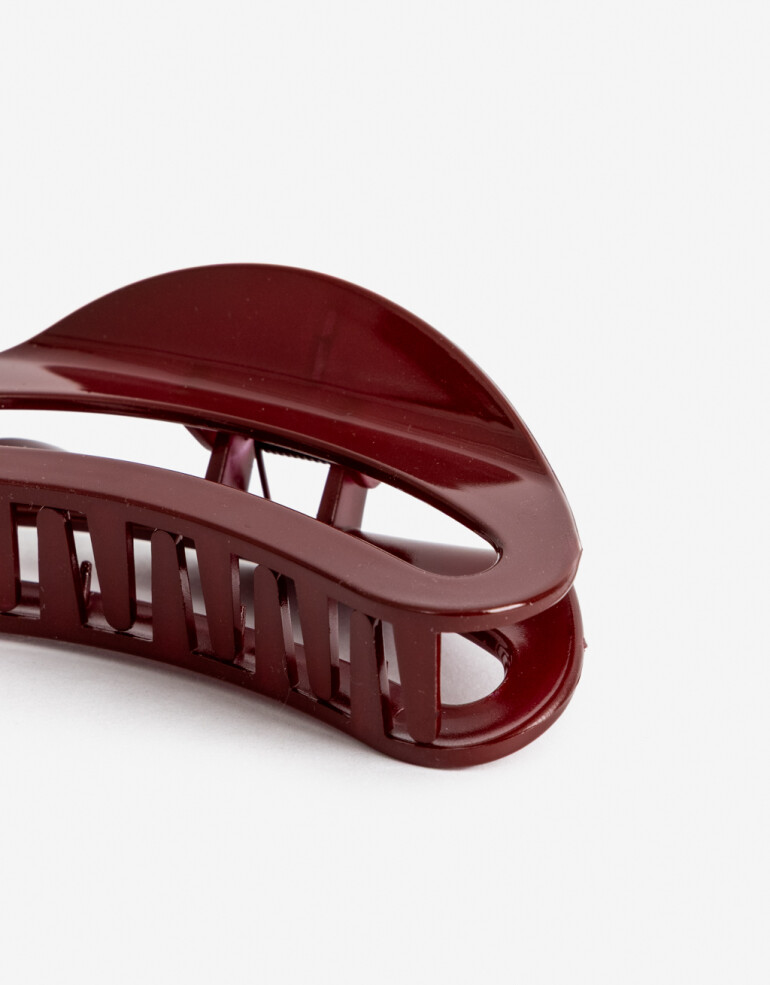 Broche Acrilico Broche Acrílico Curvo - Rojo Burdeaux