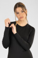 Remera manga larga fit Negro