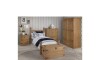 Cama 1 Plaza Madera Maciza Linea Mexicana Natural