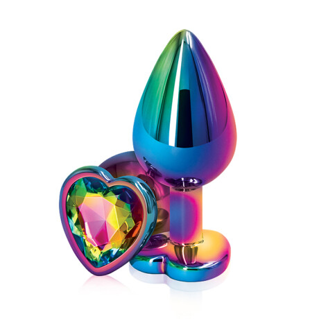 Plug Anal Rear Assets Multicolor Corazón Mediano Arcoiris Plug Anal Rear Assets Multicolor Corazón Mediano Arcoiris