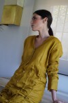 Imperfect Shape Dress Mostaza