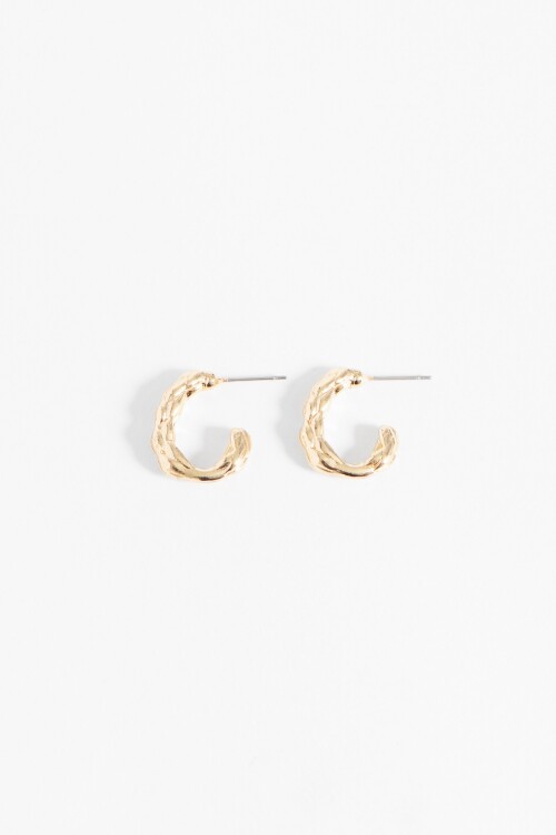 Aros 1 cm labrados dorado