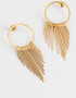 Aros Colgantes Largos Metal Aros Metálicos - Dorado