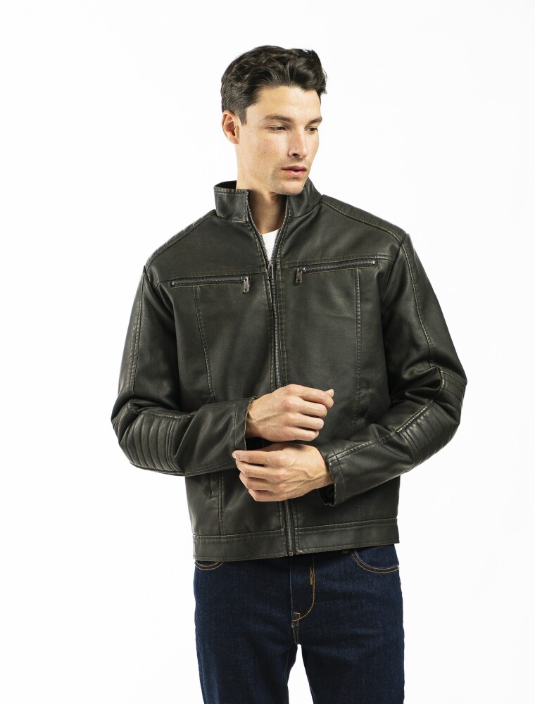 Campera Cuero JL1-25 Marron