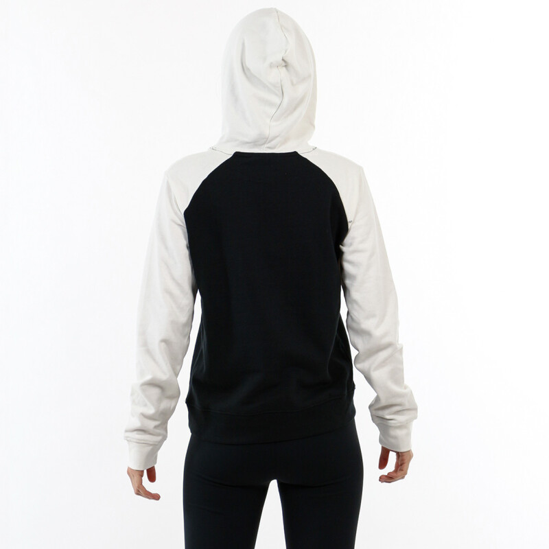 AustralLADIES COTTON HOODIE- BLACK/COCONUT Negro-Coco