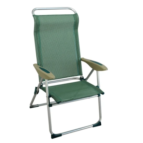 Silla Aluminio Respaldo Alt0 Reclinable 122p Verde Silla Aluminio Respaldo Alt0 Reclinable 122p Verde