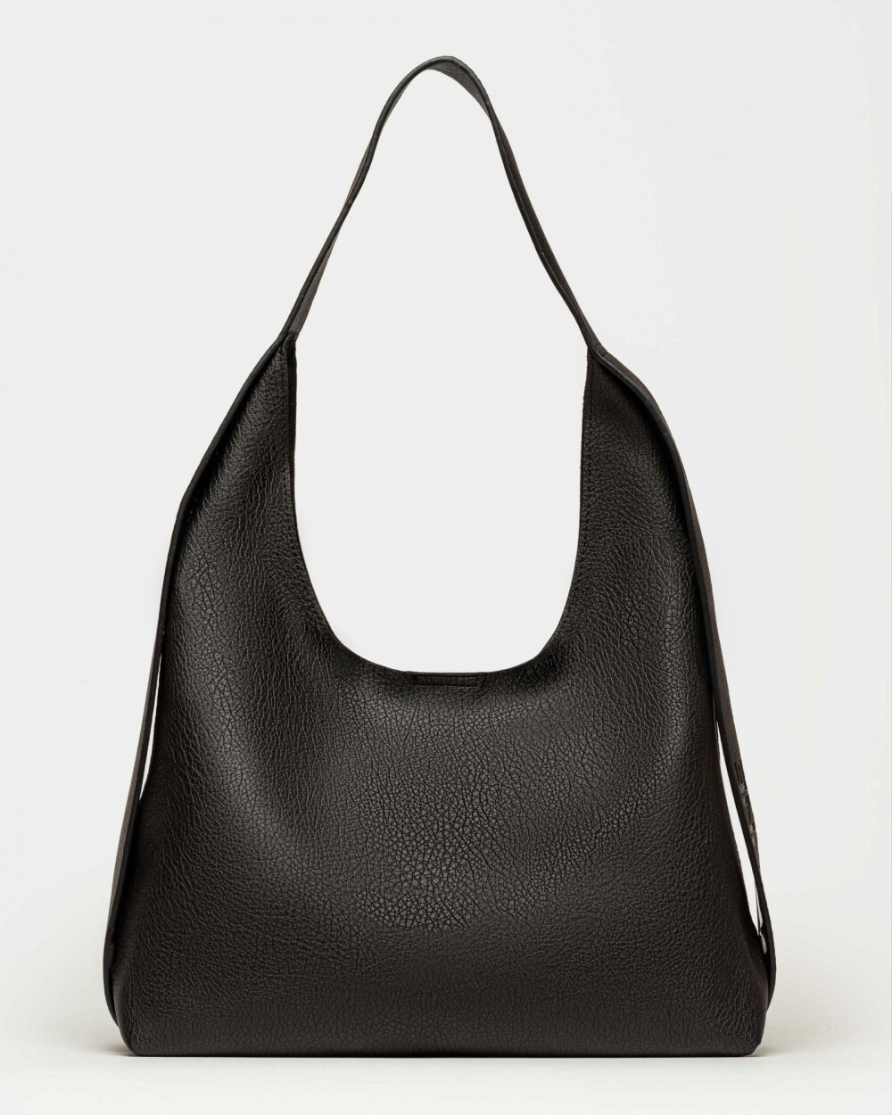 Bolso Heather en efecto cuero graneado Negro