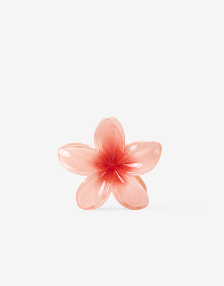 Broche Flores Broche Acrílico Flor Hawaiana - Combinacion Bicolor