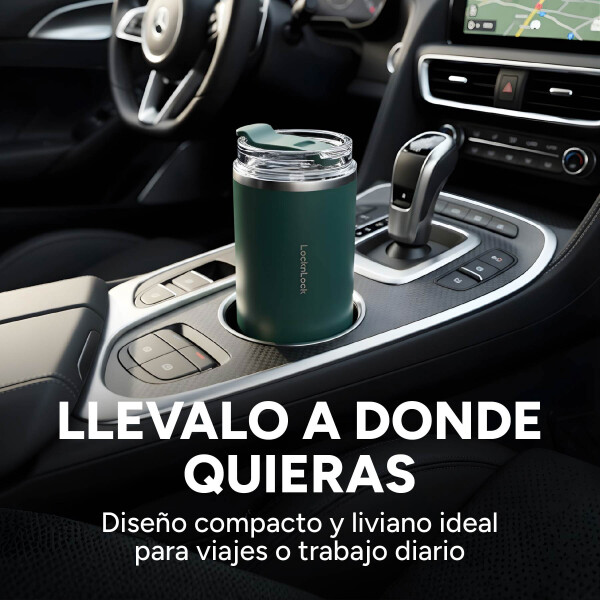 Vaso Termico Acero Inoxidable Hermetico Tapa Aislante 350ml Color Verde