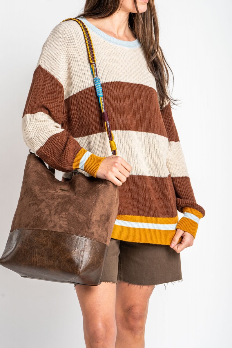 Sweater Rayado Chocolate