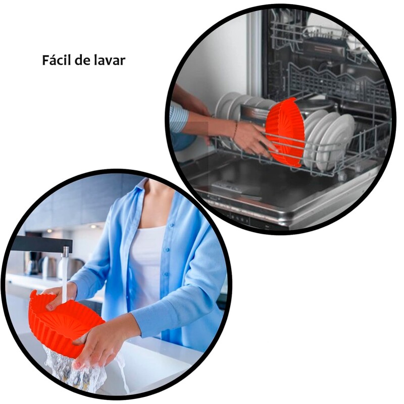 Set x2 Molde de silicona para freidora redondo 20 cm SURTIDO