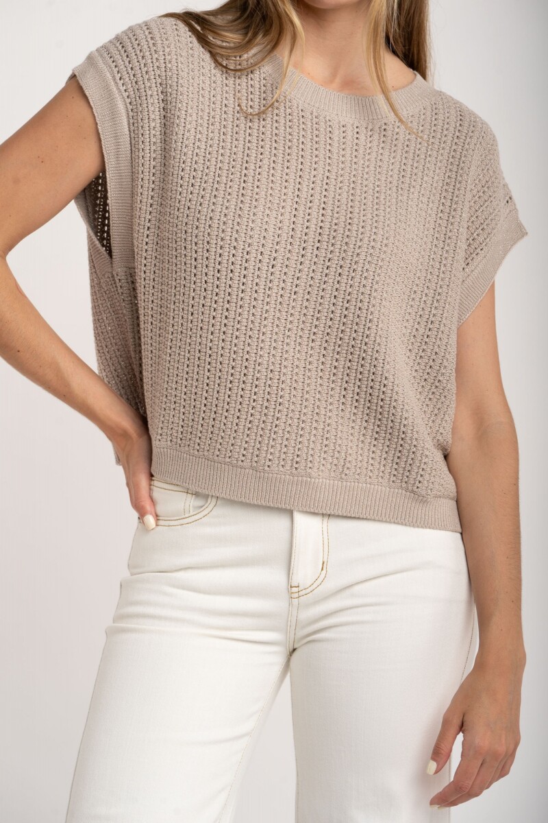 Chaleco Lurex Gris