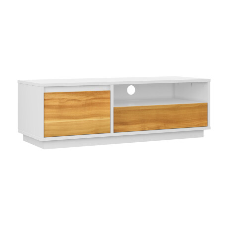 MUEBLE PARA TV MDF-Y-MADERA BLANCO MODERNO BCO/NAT