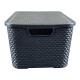 Set x2 Caja ratán 20 lts NEGRO
