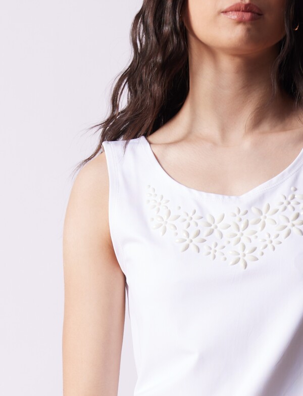 Blusa Aplique BLANCO