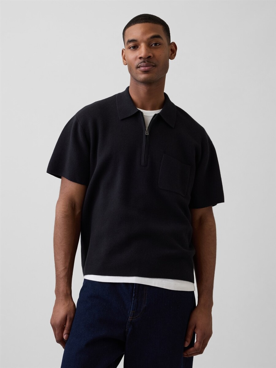 Buzo Tipo Polo Manga Corta Hombre - Moonless Night 