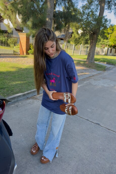 Cowhide Sandal Camel
