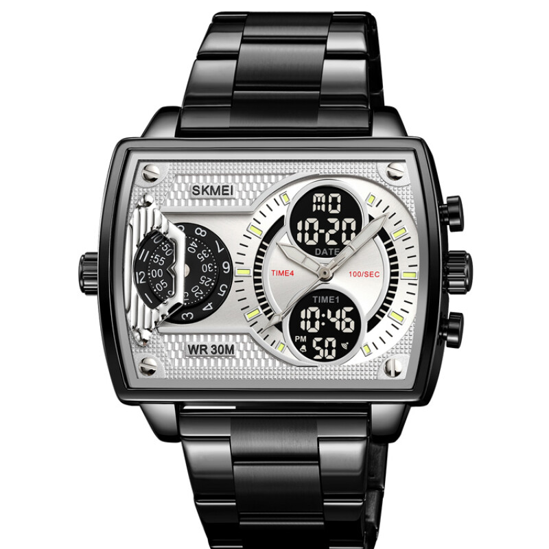Reloj Skmei 2229BKSI Ana-Digi Hombre Negro con esfera Plateada Reloj Skmei 2229bksi Ana-digi Hombre Negro Con Esfera Plateada