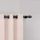 Barrote Cortina 3,50m 28mm + 2 soporte Negro NEGRO