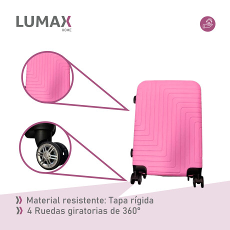 Set de 2 Valijas de mano rigidas con set organizador Rosa