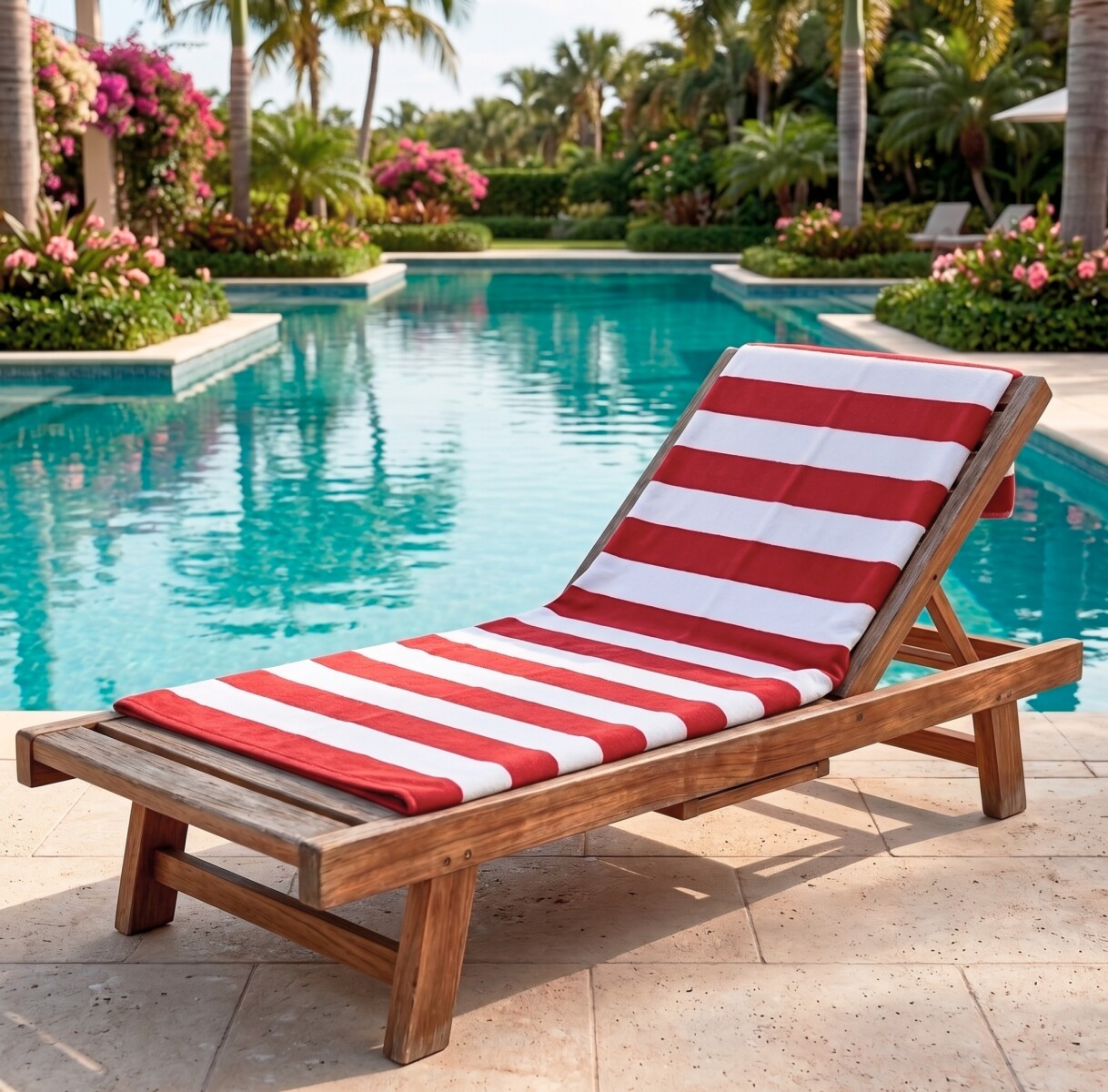 Toalla Playera Cabana Stripes - Rojo 