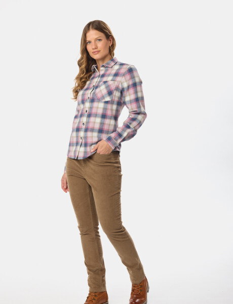 PANTALON DE PANA CON SPANDEX Beige