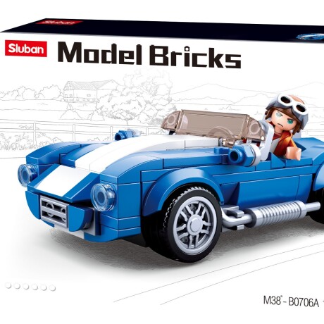 Juego Bloques de Construcción Sluban Auto Azul Cobra GT40 001